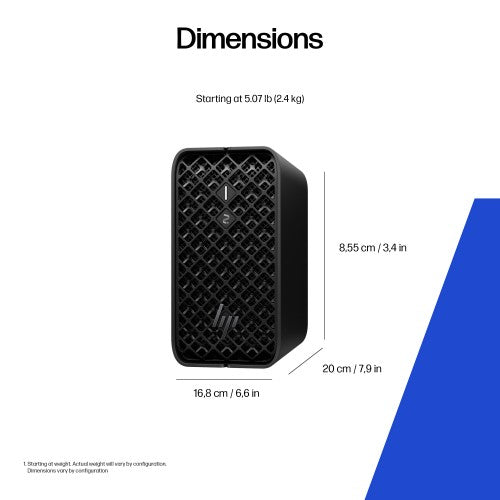 HP Z2 G1a Wolf Pro Security Edition Copilot+ PC AMD Ryzen AI Max PRO 390 64 GB LPDDR5x-SDRAM 1 TB SSD Windows 11 Pro Mini PC Workstation AI Workstation, AI PC Black