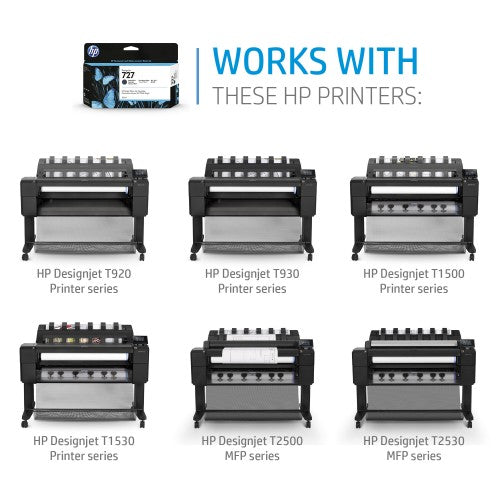HP F9J76A/727 Ink cartridge cyan 300ml for HP DesignJet T 920/930