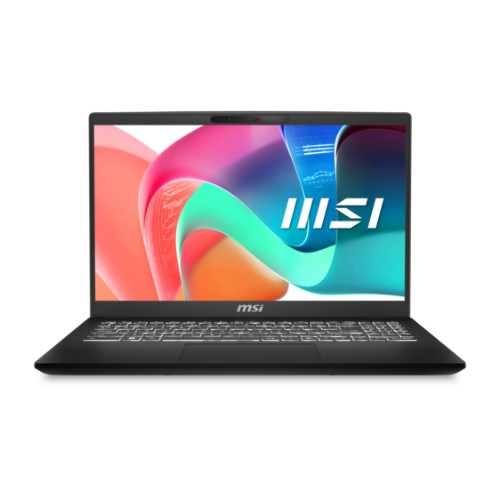 MSI Modern 15 H C2RMG-281UK Intel Core 7 240H Laptop 39.6 cm (15.6") Full HD 16 GB DDR4-SDRAM 512 GB SSD Wi-Fi 6E (802.11ax) Windows 11 Home Black