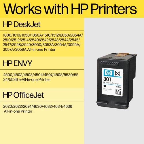 HP CH562EE/301 Printhead cartridge color, 150 pages ISO/IEC 24711 3ml for HP DeskJet 1000/1010/Envy 5530/OfficeJet 4630