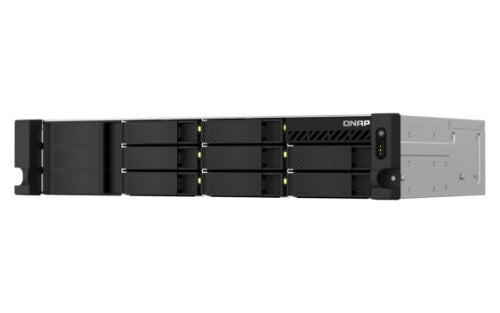 QNAP TS-864EU-RP-8G NAS/storage server Rack (2U) Intel® Celeron® N5095 8 GB DDR4 0 TB QNAP Turbo System Black