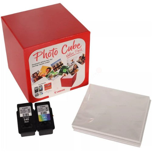 Canon 5225B019/PG-540+CL-541 Printhead cartridge multi pack black / color Cube white green + Photopaper PP-201 13x13cm 40 sheet 180pg+180pg Pack=2 for Canon Pixma MG 2150/MX 370