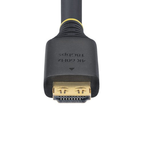 StarTech.com 20ft (6.1m) High Speed HDMI Cable with Gripping Connectors, 4K 60Hz/1440p 144Hz, HDR10/HDCP 2.2/ARC, 18Gbps, UHD HDMI 2.0 Cord for TV/Monitor/Display, TPE Jacket