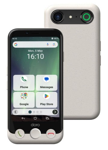 Doro Aurora A10 11.4 cm (4.5") Dual SIM Android 14 4G USB Type-C 4 GB 64 GB 3000 mAh Black, White