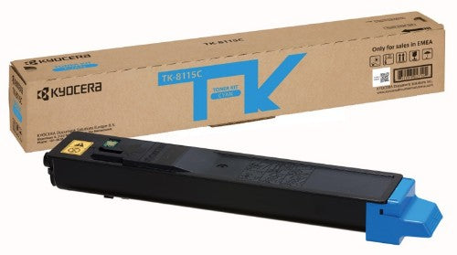 Kyocera 1T02P3CNL0/TK-8115C Toner-kit cyan, 6K pages ISO/IEC 19752 for Kyocera M 8124
