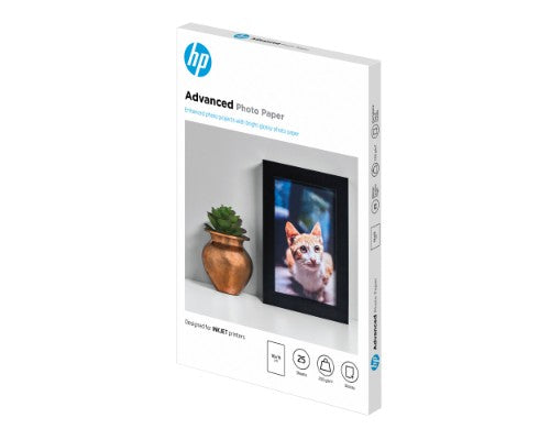 HP Advanced Photo Paper, Glossy, 250 g/m2, 10 x 15 cm (101 x 152 mm), 25 sheets