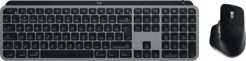 Logitech Master MX Keys S Combo for Mac keyboard Mouse included Home/Office RF Wireless + Bluetooth QWERTY UK English Aluminium, Black