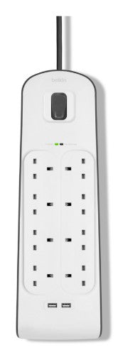 Belkin BSV804AF2M surge protector White 8 AC outlet(s) 2 m