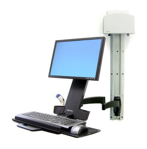 Ergotron 200 Series Combo Arm 61 cm (24") Black Wall