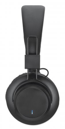 Manhattan Bluetooth On-Ear Headset, Microphone, FM Radio, Integrated Controls, 8 hour usage time, Max Range 10m, MicroSD Card slot, 3.5mm Aux port, Bluetooth v5.0, USB-A charging cable included, Three Year Warranty