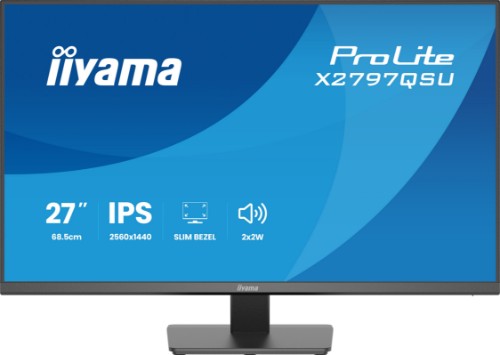 iiyama ProLite X2797QSU-B1 computer monitor 68.6 cm (27") 2560 x 1440 pixels Quad HD LED Black