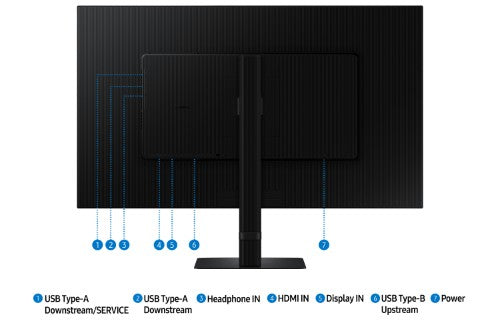 Samsung S60D computer monitor 81.3 cm (32") 2560 x 1440 pixels Quad HD LCD Black