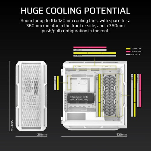 Corsair 5000T Midi Tower White