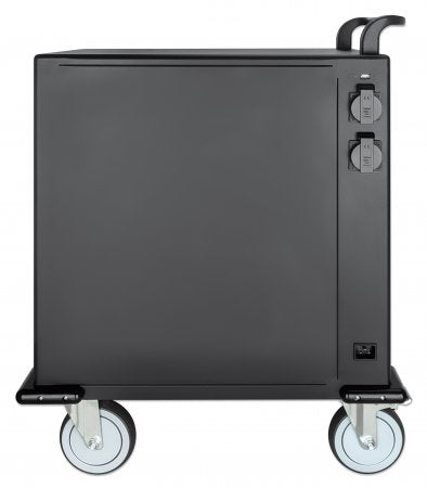 Manhattan iPad to 13", MacBook Air to 13" & Chromebook to 14" 32-bay Charging Trolley/Cart via USB-C, Also other tablets/smartphones (with device to USB-C cable), Bays 330x22x235mm, Device charging cables not included (suggest USB-C cable 354868),Cabinet