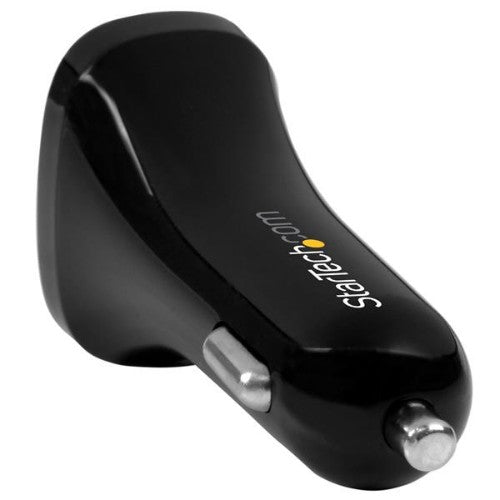 StarTech.com Dual-Port USB Car Charger - 24W/4.8A - Black