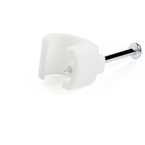 StarTech.com 100 Pack Large Cable Clips with Nail - Reusable - Nail-in Clamps - Wire Holding Clips - Ethernet Cord/AV/Coax Cable Fasteners - Brick/Drywall Mounting Cable Tacks - White - TAA