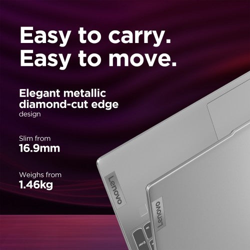 Lenovo IdeaPad Slim 5 14IMH9 Intel Core Ultra 7 155H Laptop 35.6 cm (14") WUXGA 16 GB LPDDR5x-SDRAM 1 TB SSD Wi-Fi 6E (802.11ax) Windows 11 Home UK English Grey