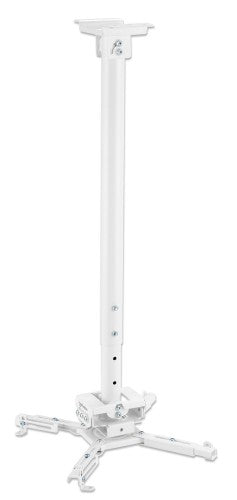 Manhattan Projector Mount, Ceiling, Universal, Full Motion, Height Range: 745 to 1145mm, Max 35kg, White, 360° rotation, +/-20° Tilt, and +/-8° Swivel, Lifetime Warranty