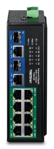 Trendnet TI-BG108 network switch Gigabit Ethernet (10/100/1000) Power over Ethernet (PoE) Black