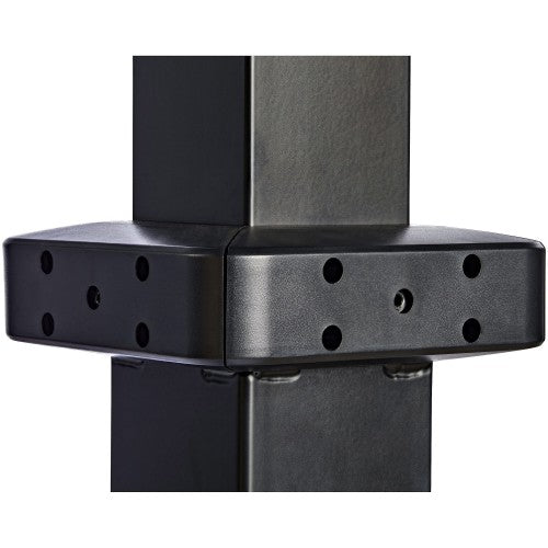 StarTech.com Mobile Standing Desk - Portable Sit Stand Ergonomic Height Adjustable Cart on Wheels - Rolling Computer/Laptop Workstation Table with Locking One-Touch Lift for Teacher/Student