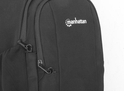 Manhattan Amsterdam Sling Backpack 13.3", Anti Theft, Black, Top Load Backpack, Carrier with Single Shoulder Strap for Notebooks and Tablets up to 13.3", Premium Padding, Front and Multiple Interior Pockets, Water-Resistant, Three Year Warranty
