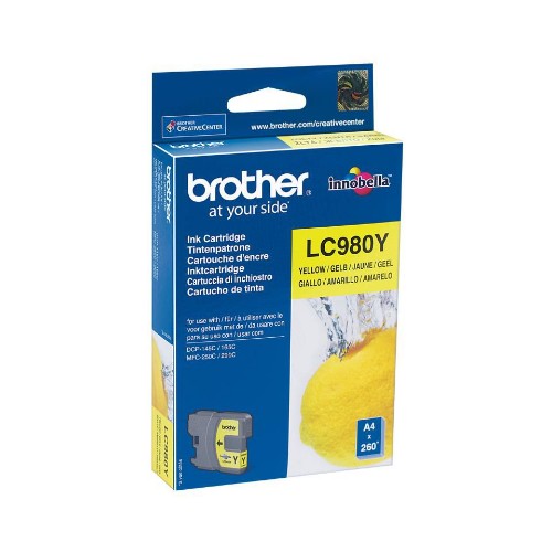Brother LC-980Y Ink cartridge yellow, 260 pages ISO/IEC 24711 5.5ml for Brother DCP 145 C