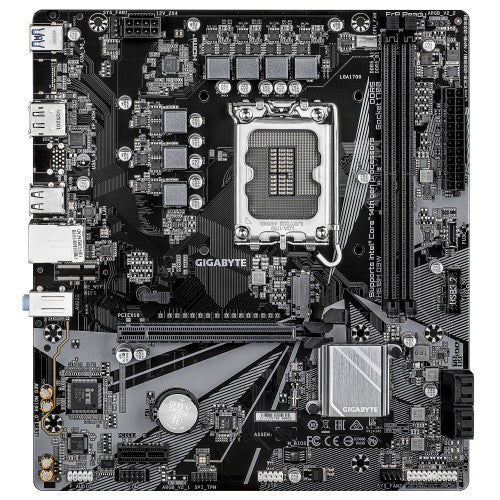GIGABYTE H610M D3W Motherboard - Supports 14th Gen. Intel Core CPUs, 5+1+1 phases VRM, up to 5600MHz DDR5, 1xPCIe 3.0 M.2, 1GbE LAN, USB 3.2 Gen 1