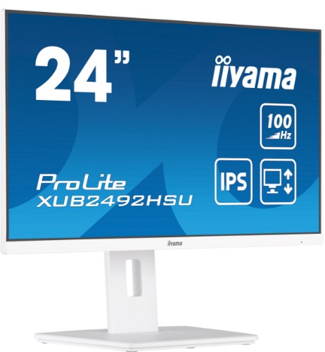 iiyama 24” IPS technology panel with 150mm height adjustable stand and 100Hz refresh rate