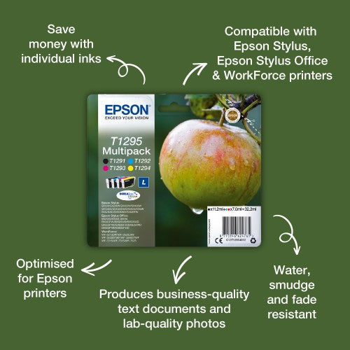Epson C13T12944012/T1294 Ink cartridge yellow, 515 pages ISO/IEC 19752 7ml for Epson Stylus BX 320/SX 235 W/SX 420/SX 525/WF 3500