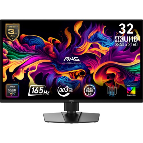 MSI MAG 322UP QD-OLED E16 computer monitor 80 cm (31.5") 3840 x 2160 pixels 4K Ultra HD Black