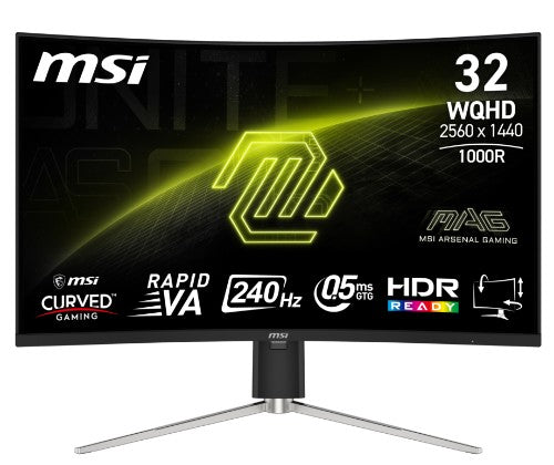 MSI MAG 325CQRXF E2 computer monitor 80 cm (31.5") 2560 x 1440 pixels Wide Quad HD LED Black