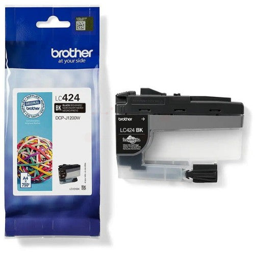 Brother LC-424BK Ink cartridge black, 750 pages ISO/IEC 19752 for Brother DCP-J 1200