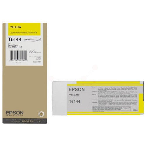 Epson C13T614400/T6144 Ink cartridge yellow 220ml for Epson Stylus Pro 4400/BE/4450