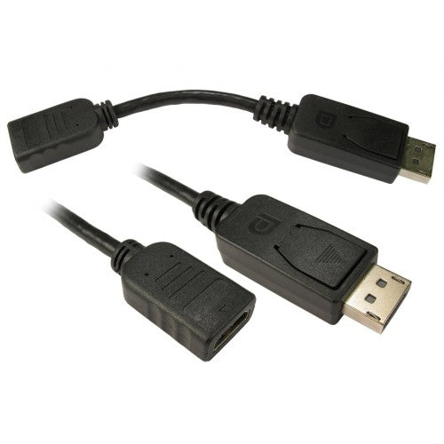 Cables Direct HDHDPORT-005CAB video cable adapter 0.15 m DisplayPort HDMI Black