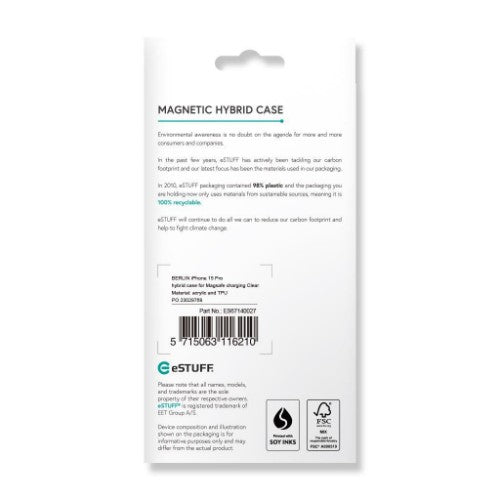 eSTUFF ES67140027 mobile phone case Cover Transparent