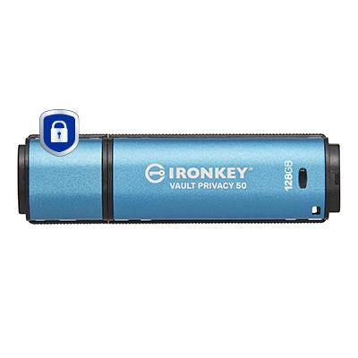 Kingston Technology IronKey 128GB Vault Privacy 50 AES-256 Encrypted, FIPS 197