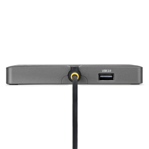 StarTech.com USB-C to Quad-Monitor Workstation Adapter, 4K 60Hz DisplayPort, 140W PD Passthrough for Laptop Charging, USB Port for Wireless Keyboard / Mouse, TAA