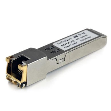 StarTech.com Cisco SFP-GE-T Compatible SFP Transceiver Module - 10/100/1000BASE-TX~Cisco SFP-GE-T Compatible SFP Module - 1000BASE-T - SFP to RJ45 Cat6/Cat5e - 10/100/1000 Mbps - RJ-45 100m - Cisco IE3400, IE3300, IE3200
