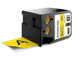 Dymo 1868775 DirectLabel-etikettes Vinyl black on yellow 54mm x 7m for Dymo Rhino XTL-500