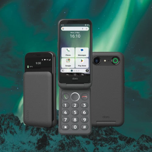 Doro Aurora A20 11.4 cm (4.5") Dual SIM Android 14 4G USB Type-C 4 GB 64 GB 3000 mAh Graphite