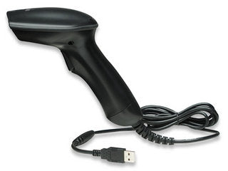 Manhattan Long Range CCD Handheld Barcode Scanner, USB, 500mm Scan Depth, Cable 1.5m, Max Ambient Light 30,000 lux (sunlight), Black, Three Year Warranty