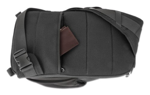Manhattan Amsterdam Sling Backpack 13.3", Anti Theft, Black, Top Load Backpack, Carrier with Single Shoulder Strap for Notebooks and Tablets up to 13.3", Premium Padding, Front and Multiple Interior Pockets, Water-Resistant, Three Year Warranty