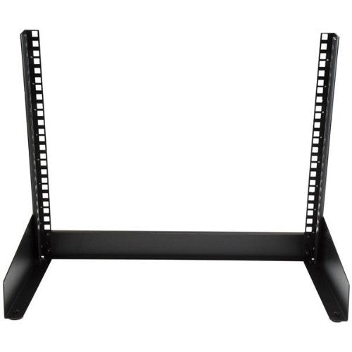 StarTech.com 2-Post 8U Desktop Server Rack, Small Open Frame 19in Computer Rack, Compact Network Rack for AV / Studio / Data / IT Equipment - Free Standing Two-Post Home/Office Rack