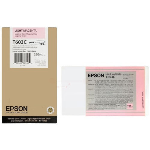 Epson C13T603C00/T603C Ink cartridge light magenta 220ml for Epson Stylus Pro 7800
