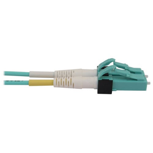 Tripp Lite N820X-01M-OM4 400G Multimode 50/125 OM4 Switchable Fiber Optic Cable (Duplex LC-PC M/M), LSZH, Aqua, 1 m (3.3 ft.)