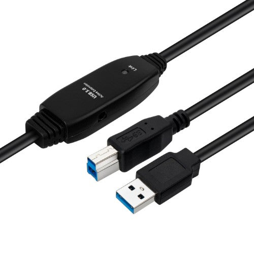 Microconnect Active USB3.0 A-B 10m M-M, Black