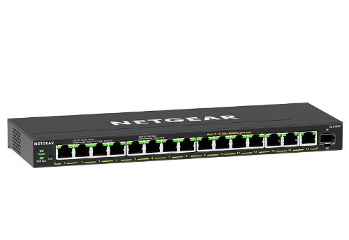 NETGEAR GS316EP-100PES network switch Managed Gigabit Ethernet (10/100/1000) Power over Ethernet (PoE) Black