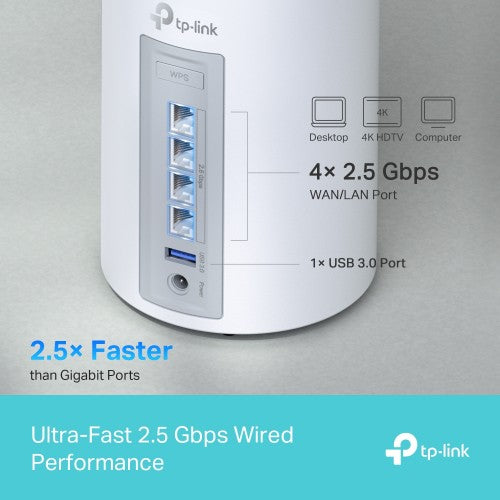 TP-Link BE9300 Whole Home Mesh Wi-Fi 7 Unit (Tri-Band)