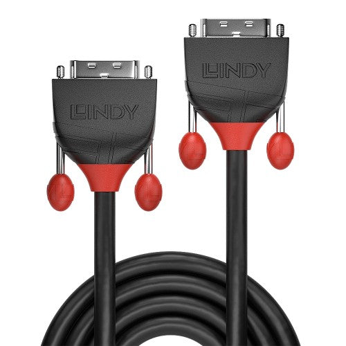 Lindy 2m DVI-D Dual Link Cable, Black Line