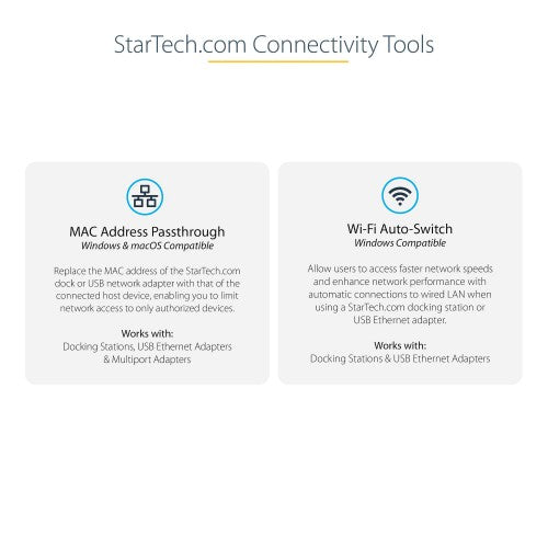 StarTech.com USB C to Gigabit Ethernet Adapter w/USB A Port - White 1Gbps NIC USB 3.0/USB 3.1 Type C Network Adapter - 1GbE USB-C RJ45/LAN TB3 Compatible Windows MacBook Pro Chromebook